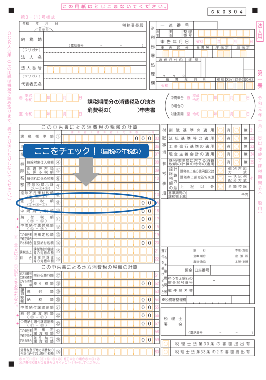 国税庁「消費税及び地方消費税の確定申告書」
